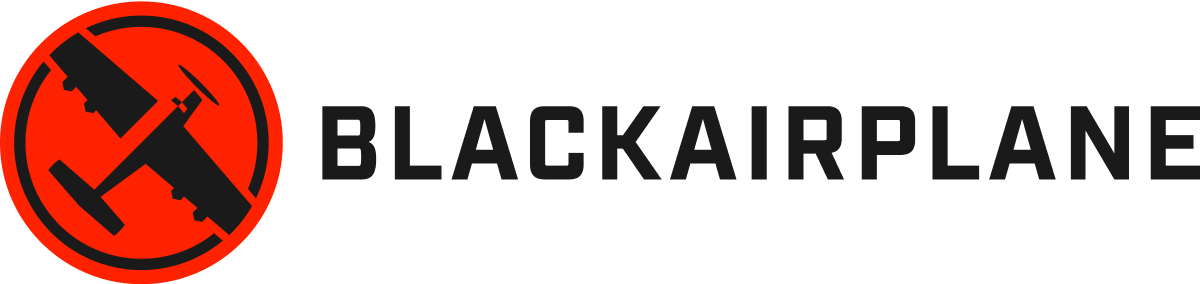 Black Airplane logo